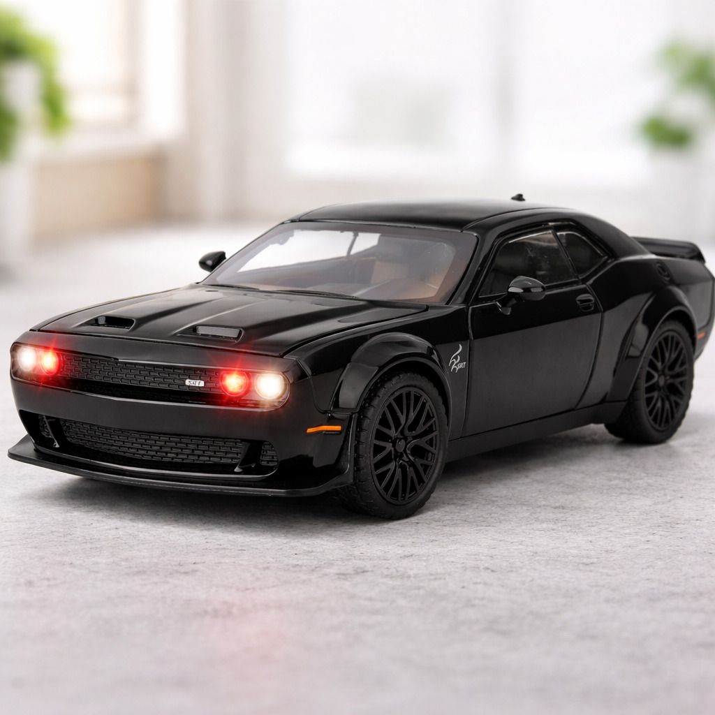 1:32 Dodge Challenger Hellcat Diecast Toy Car for Kids-image-3