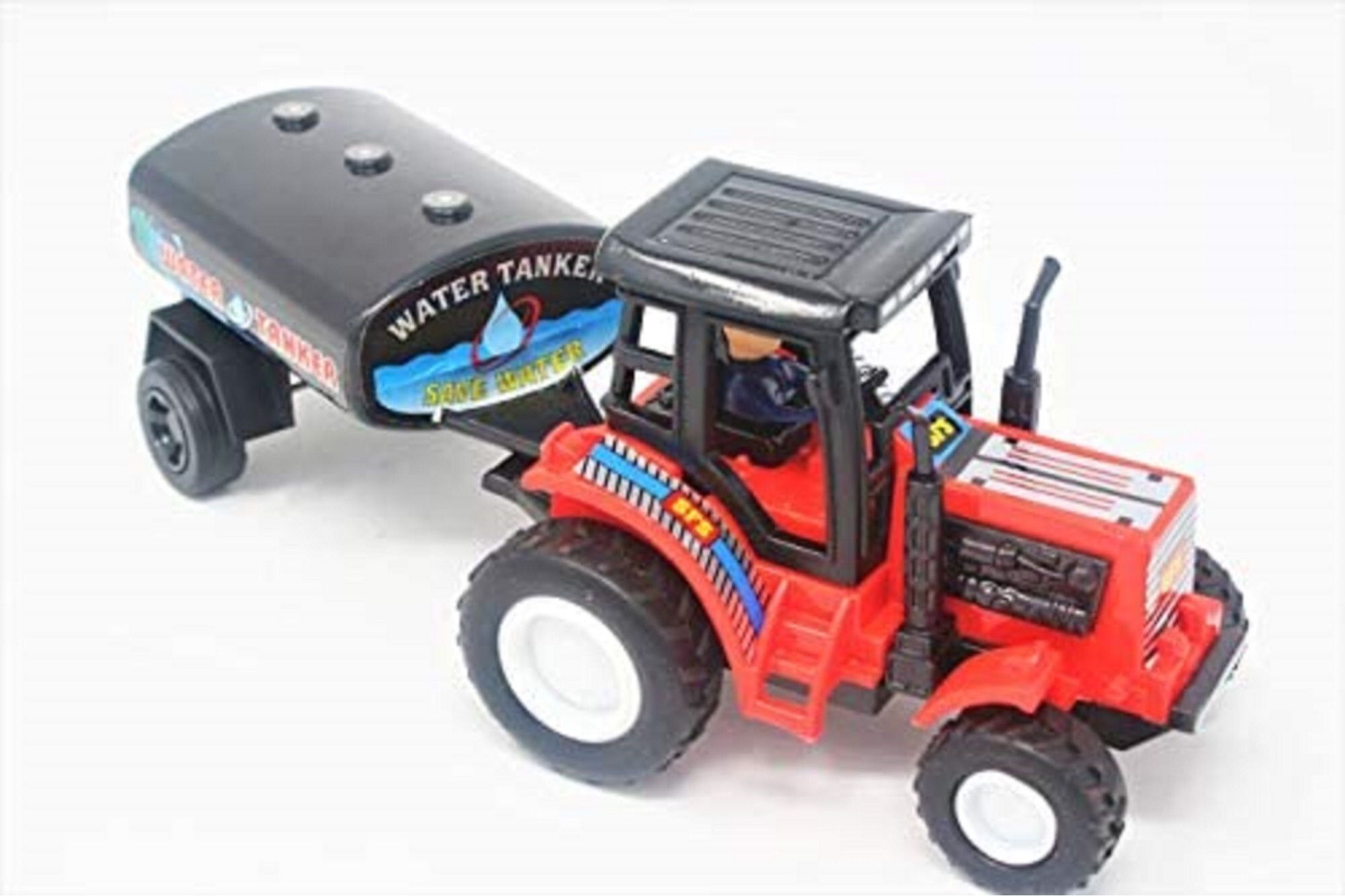 - Tractor With Water Tanker For Kids- Pull Back Spring Action Tractor- No Remote-image-30