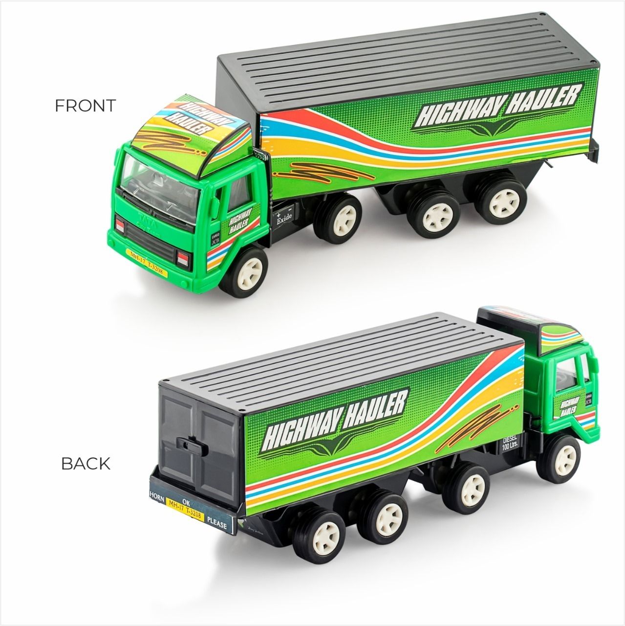 techzage Pull Back Openable Door Big Size Cargo Container Truck Pull Back Action Toys-picture-12