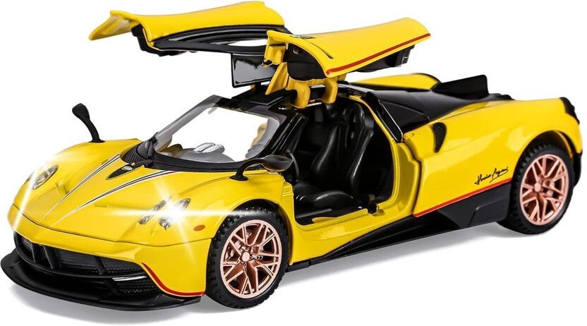 niyamat 1:32 Die Cast Hyper Sports Car with Gullwing Doors Light Sound Pull Back Action-picture-6