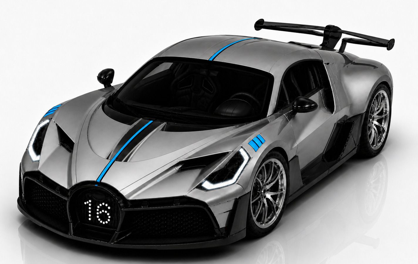 1:36 Scale Bugatti Pull Back Alloy Car Toy with Sound & Light-image-17