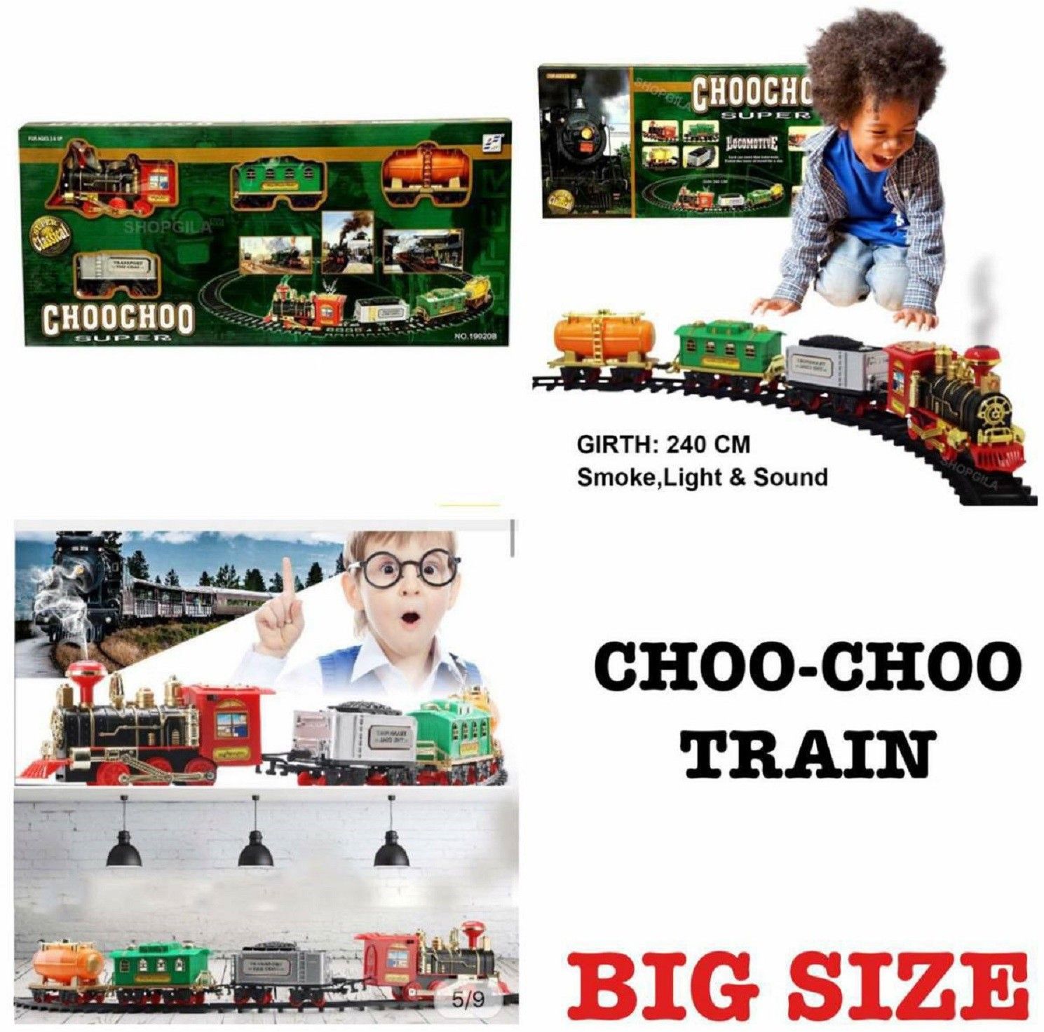 Train Emits Real Smoke Light Soundtrack Set Battery Operated Choo Choo Train-image-39