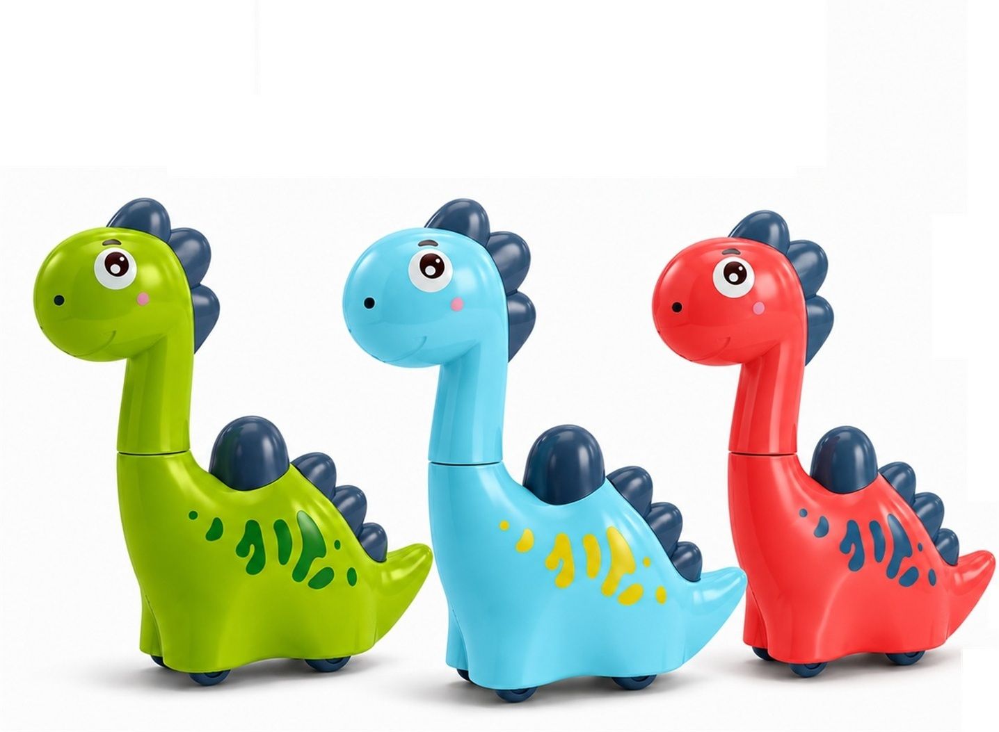 indusbay Pack of 3 Dinosaur Push & Go Toys Friction Powered Cartoon Dinosaur-picture-5