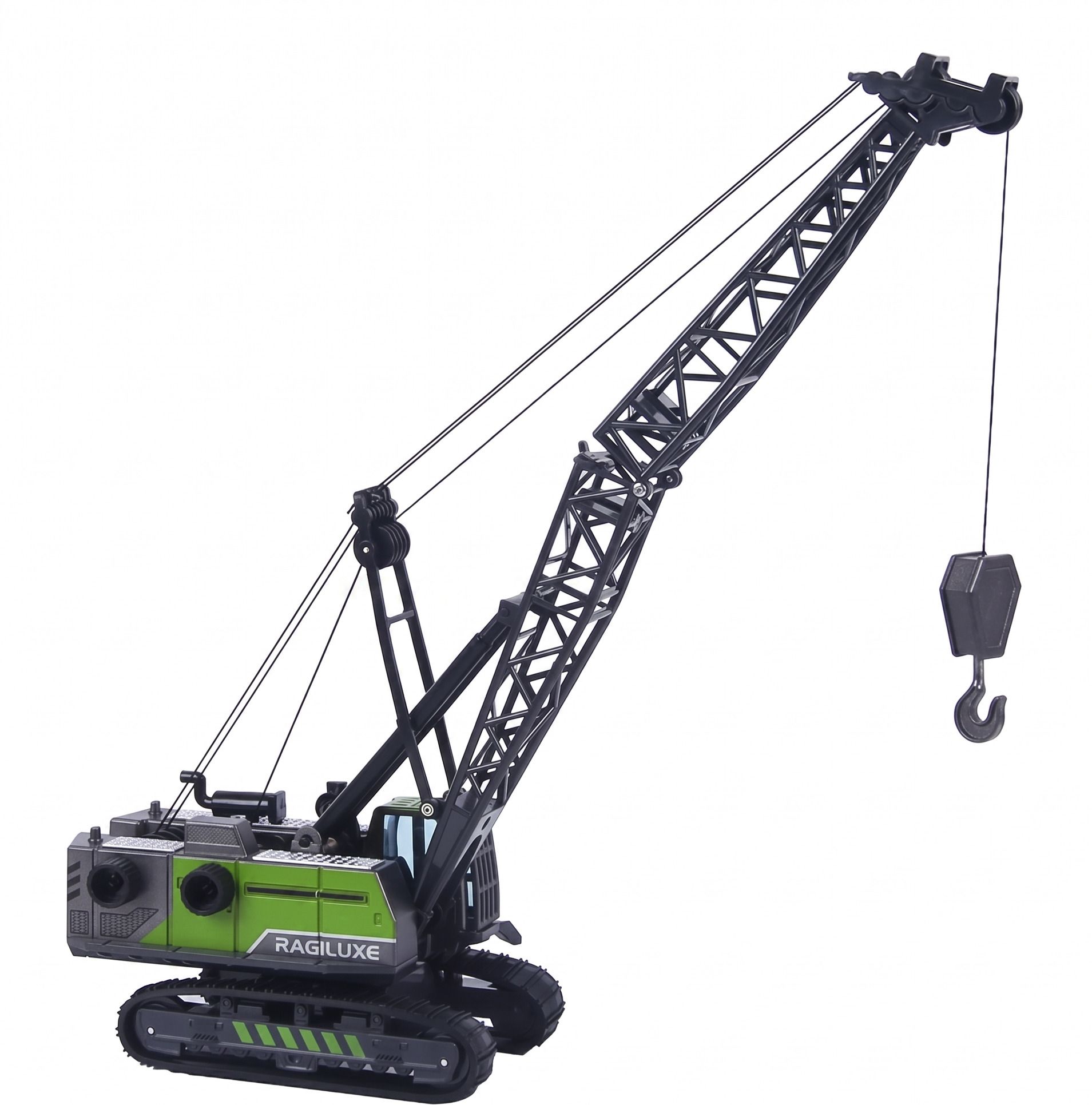 ragiluxe Heavy Duty Diecast Crawler Crane Toy with Rotating Tower & Hook Lift-picture-14