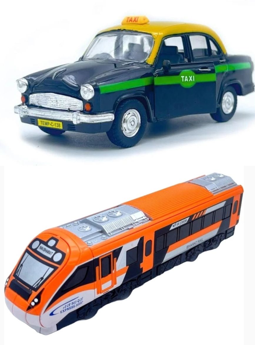 viaan world New Combo Pack of Taxi & Vande Bharat Train Toy for kids-picture-15