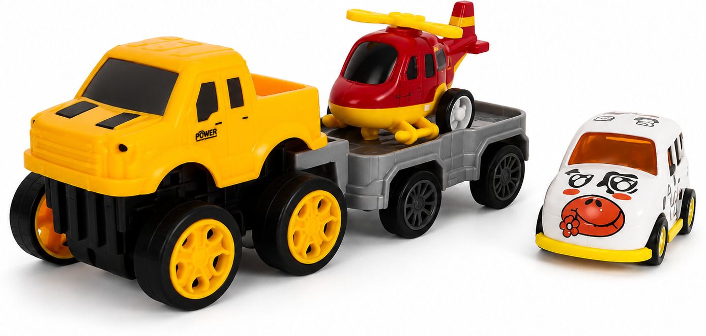 online aangan Mini Rescue Rush Toy Vehicle Combo Set |Truck with Helicopter & 1 Mini Cars-picture-16