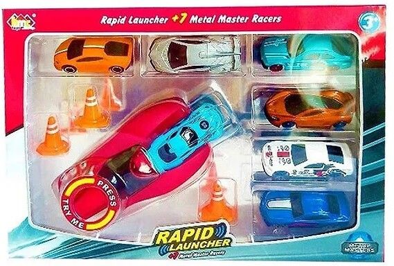 Rapid launcher with Play Set 7 Die Cast Metal Stunt Car-image-28