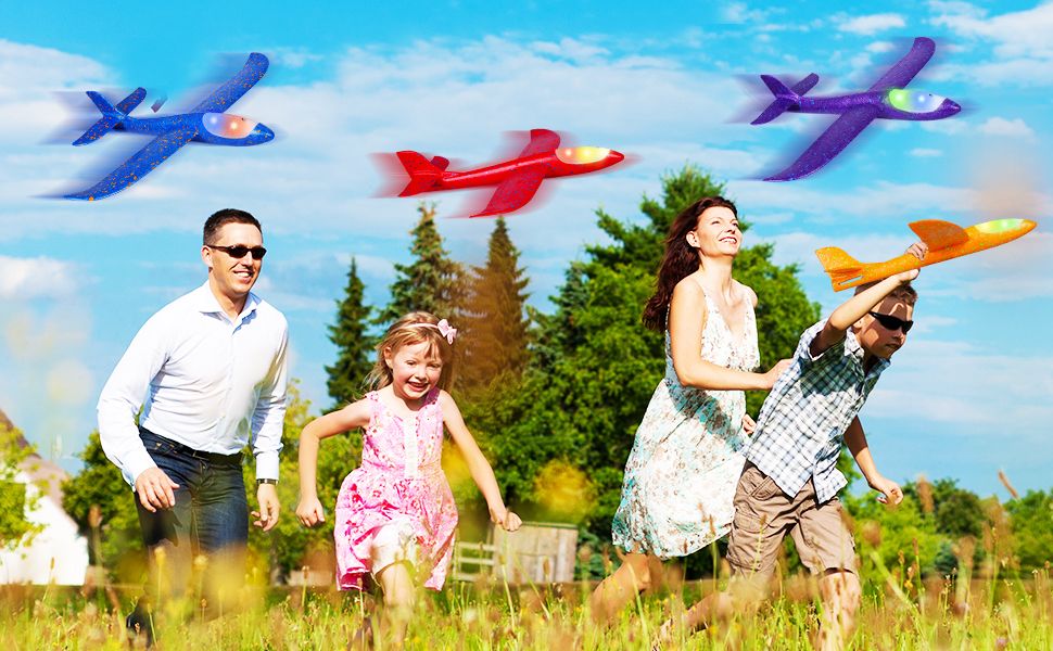 gobaby Kids Toys Hand Throw Flying Glider Planes Foam Aeroplane-picture-20