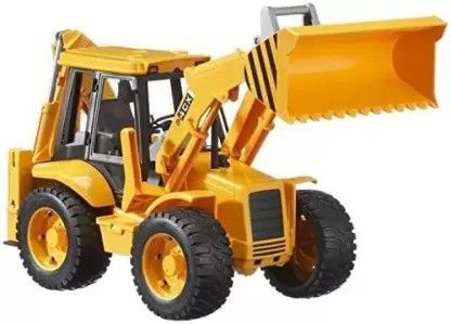 Plastic 2 in 1 JCB Construction Vehicle, Pack of 1, Yellow