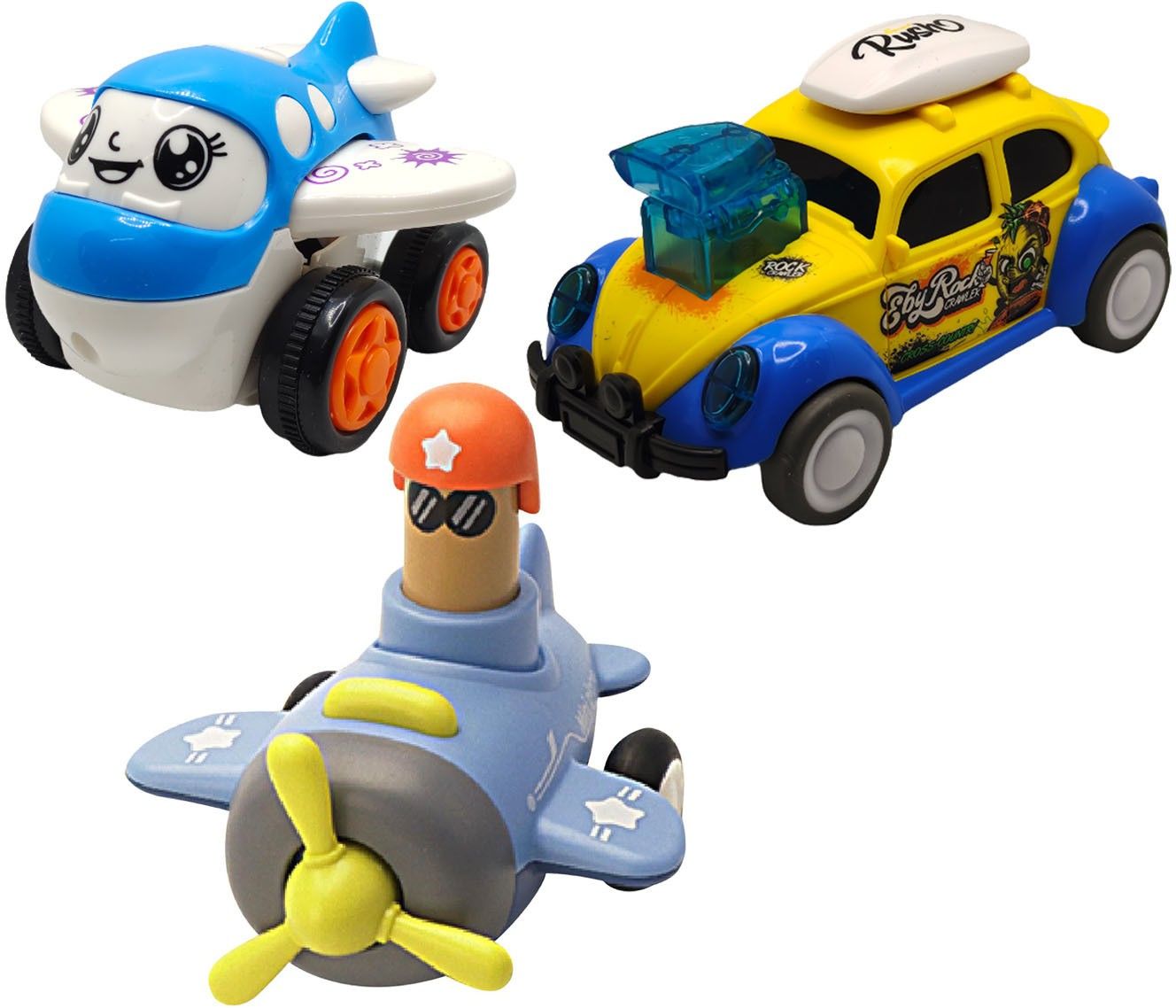 vaniha Unbreakable Four-Wheel Drive Friction Powered Diecast Toy Set-D155-picture-36