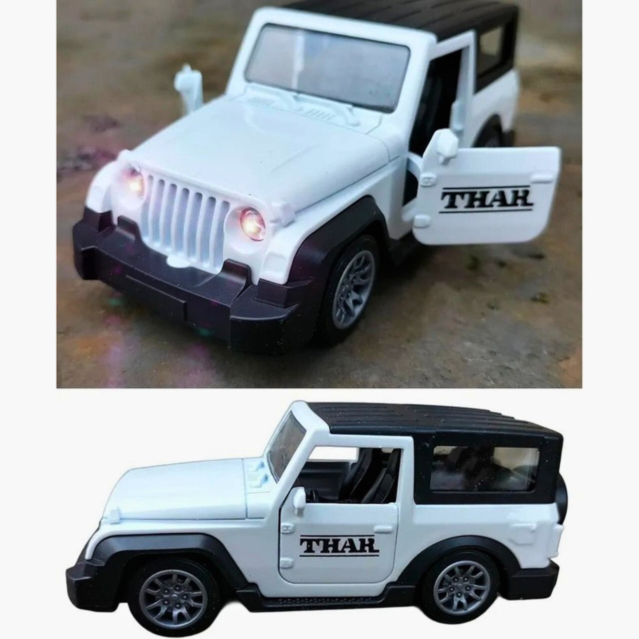 Metal Thar Car 1:32 Die-cast Pull Back Model Car with Open The Door, Light-image-7