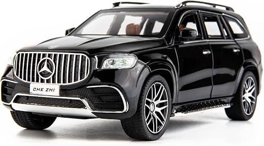 toyflezy 1:24 Scale Black Luxury SUV Die-Cast Model Car with Realistic Wheels-picture-23
