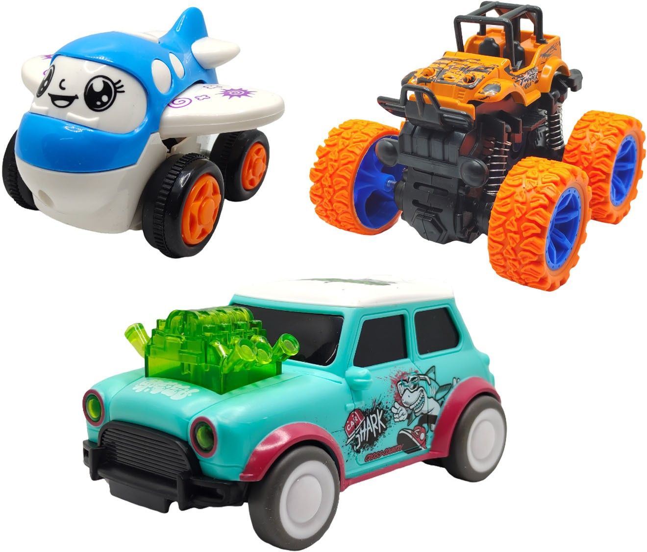 Unbreakable Four-Wheel Drive Friction Powered Diecast Toy Set-D73-image-14