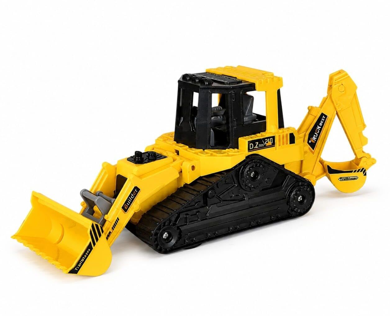 Bulldozer Construction Toy with Movable Front Loader & Backhoe for Kids-image-29