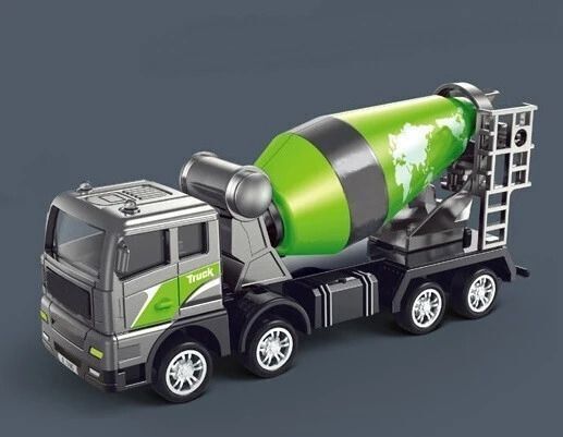 DieCast Metal Construction Toys Friction Power Cement Mixture Truck toy for Kids-image-35