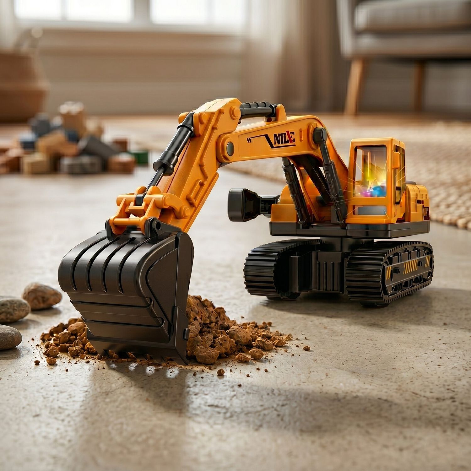 Light Sound Jcb Toy Unbreakable Excavator Construction Toy Kids Friction Power-image-7