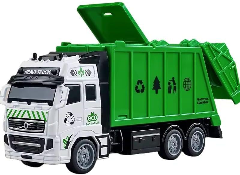 City Sanitation Truck Toy for Kids Friction Powered Garbage Dumper Toy Vehicle-image-38