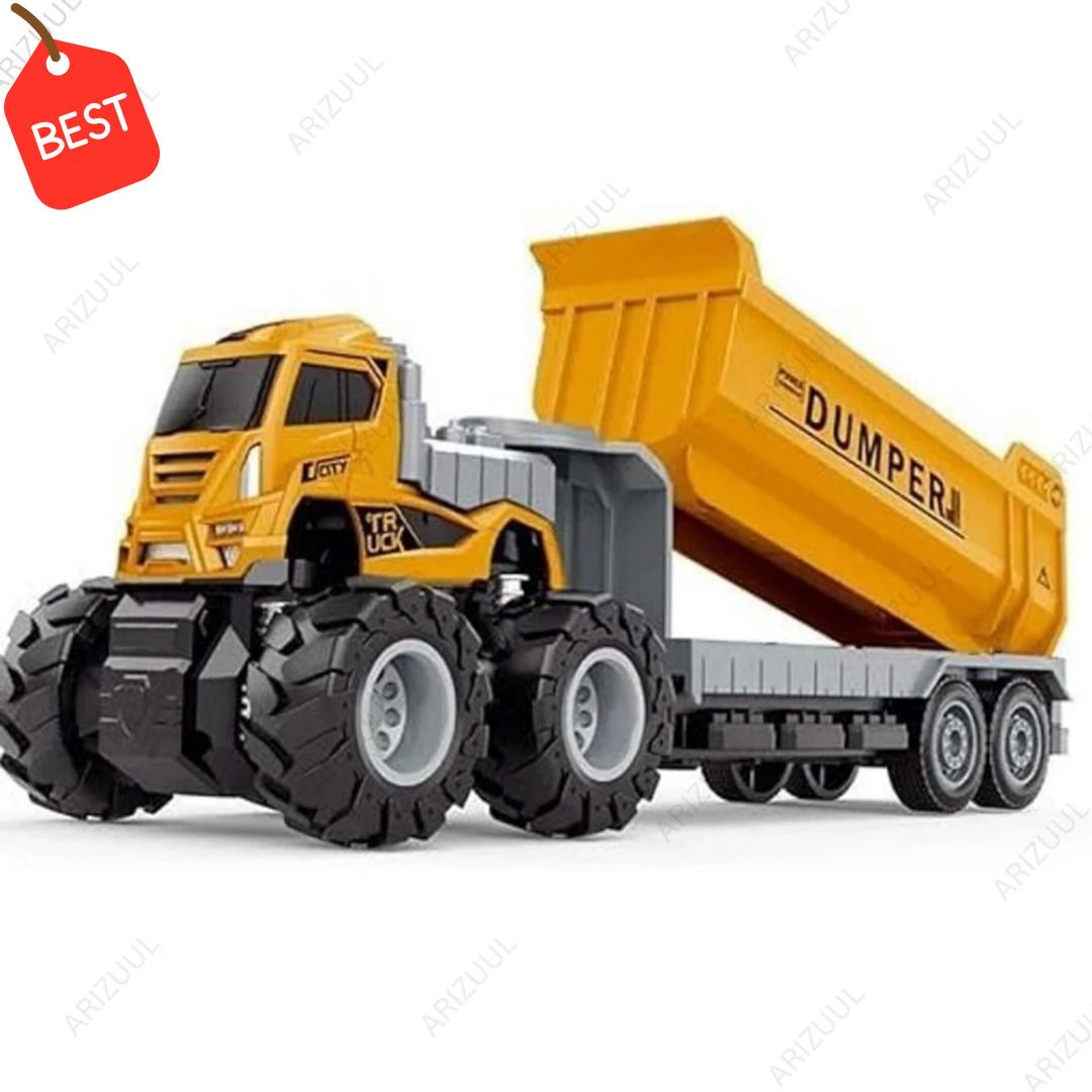 arizuul Friction Drive Dump Truck Toy for Kids Heavy Duty Mini Construction Truck Model-picture-26