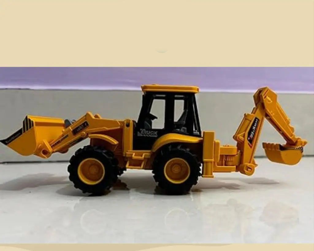 forsikha 2 in 1 action figure Dumper, Friction Powered Heavy Duty JCB Backhoe Loader Toy-picture-11