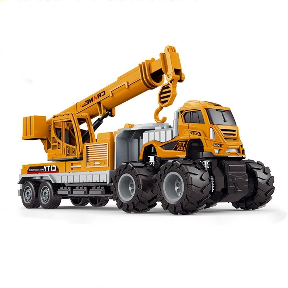 ukaxa Diecast Alloy Metal Long Crane Loader Big Truck with Friction Powered Toys Kids-picture-11