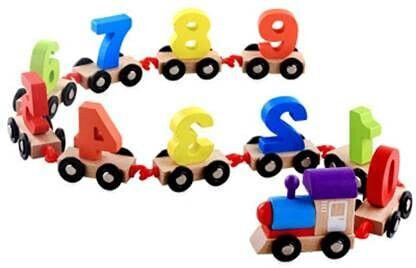 Wooden Digital Train Set of Numbers from 0-9 Toy Set for Kids-image-49