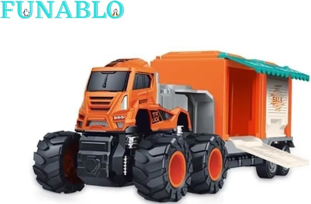 Children Food Truck Cart Truck Container1:43 Scale Die-Cast Truck