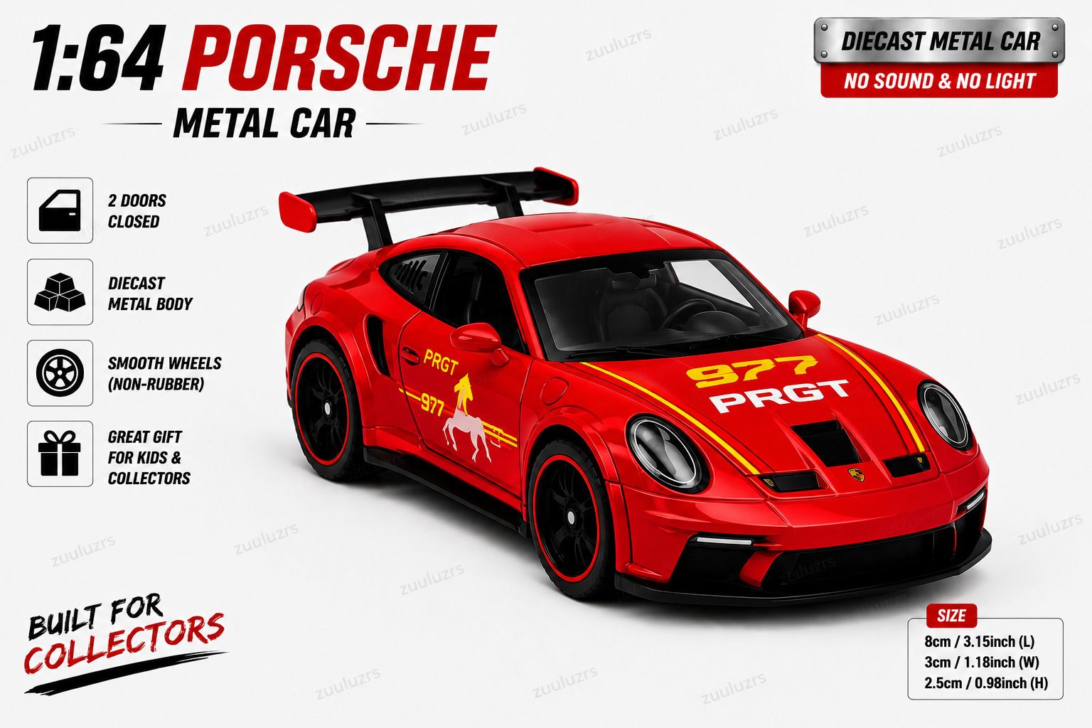 zuuluzrs 1:64 Diecast Porsche 911 Metal New Collectible-picture-31