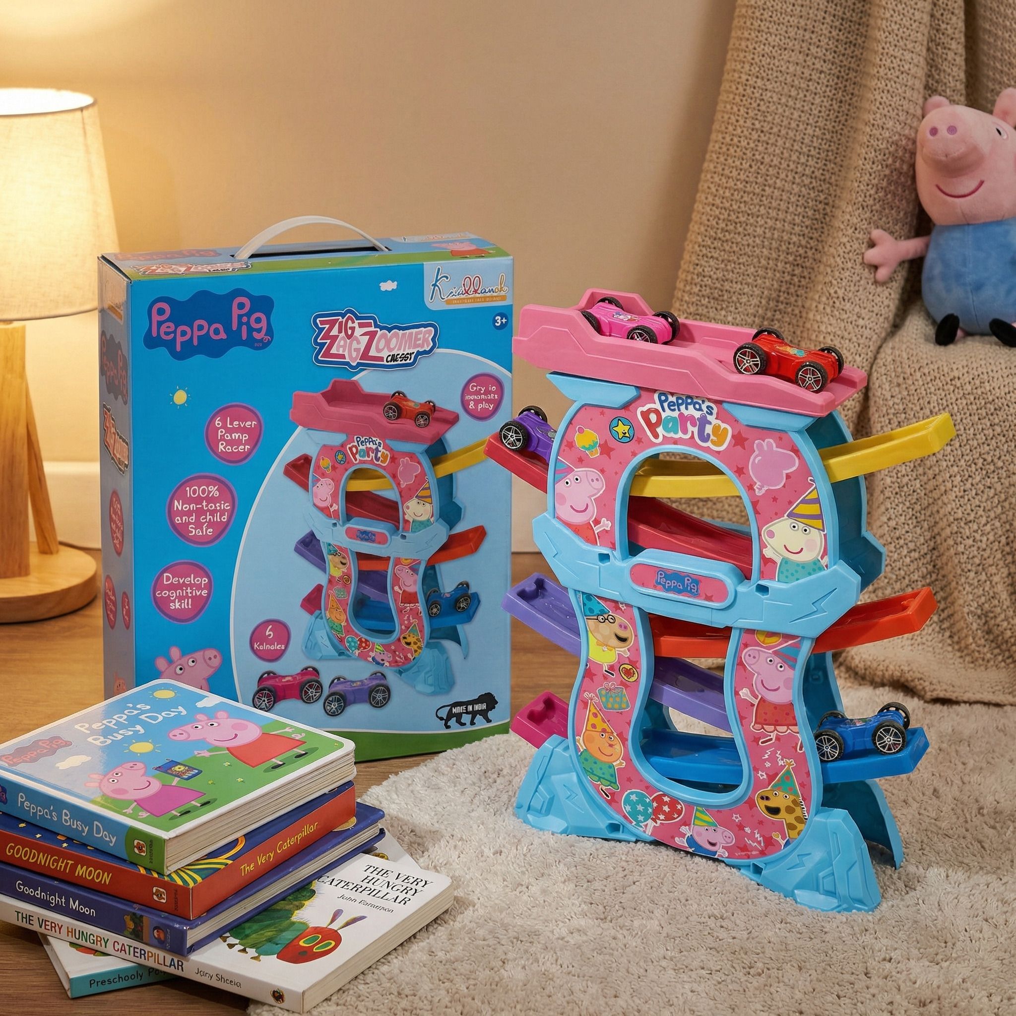 Peppa Zig Zag Zoomer Ramp Racer Car Track for Toddlers-image-35
