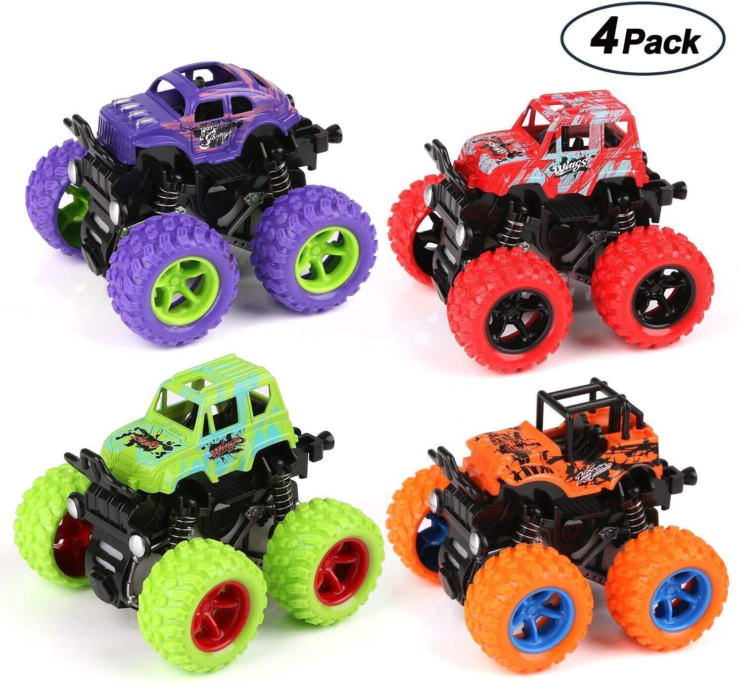 Monster Truck Cars,Push and Go Toy Trucks Friction Powered Cars-image-12