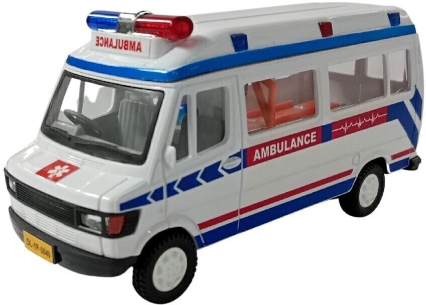 Ambulance TMP 207 ( Door Openable with detachable Stretcher ) Bus Toy For Kids-image-1