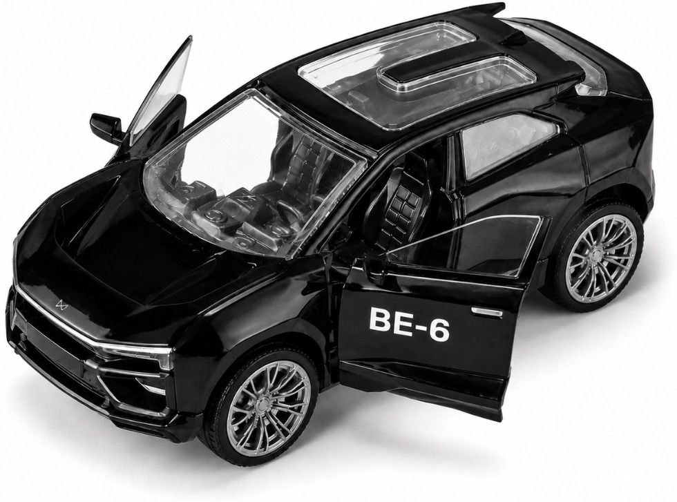 unikan BE-6 Die Cast Metal Toy Car | Pull Back | Opening Doors | Kids Toy-picture-13