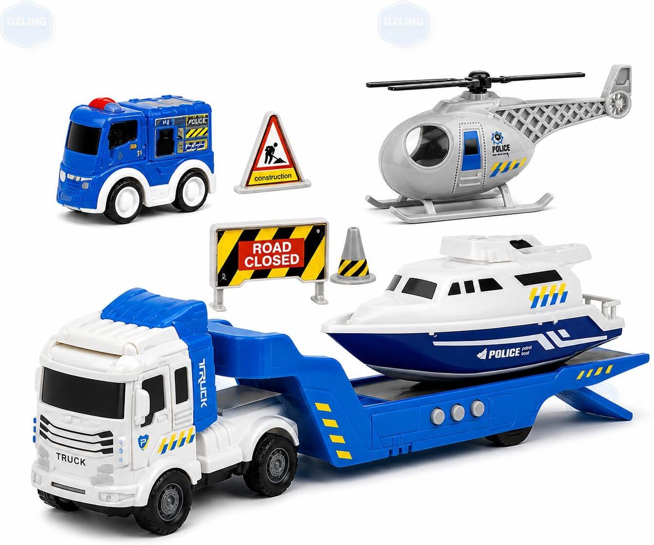 meghasky Police Transport Truck Toy Set-picture-32