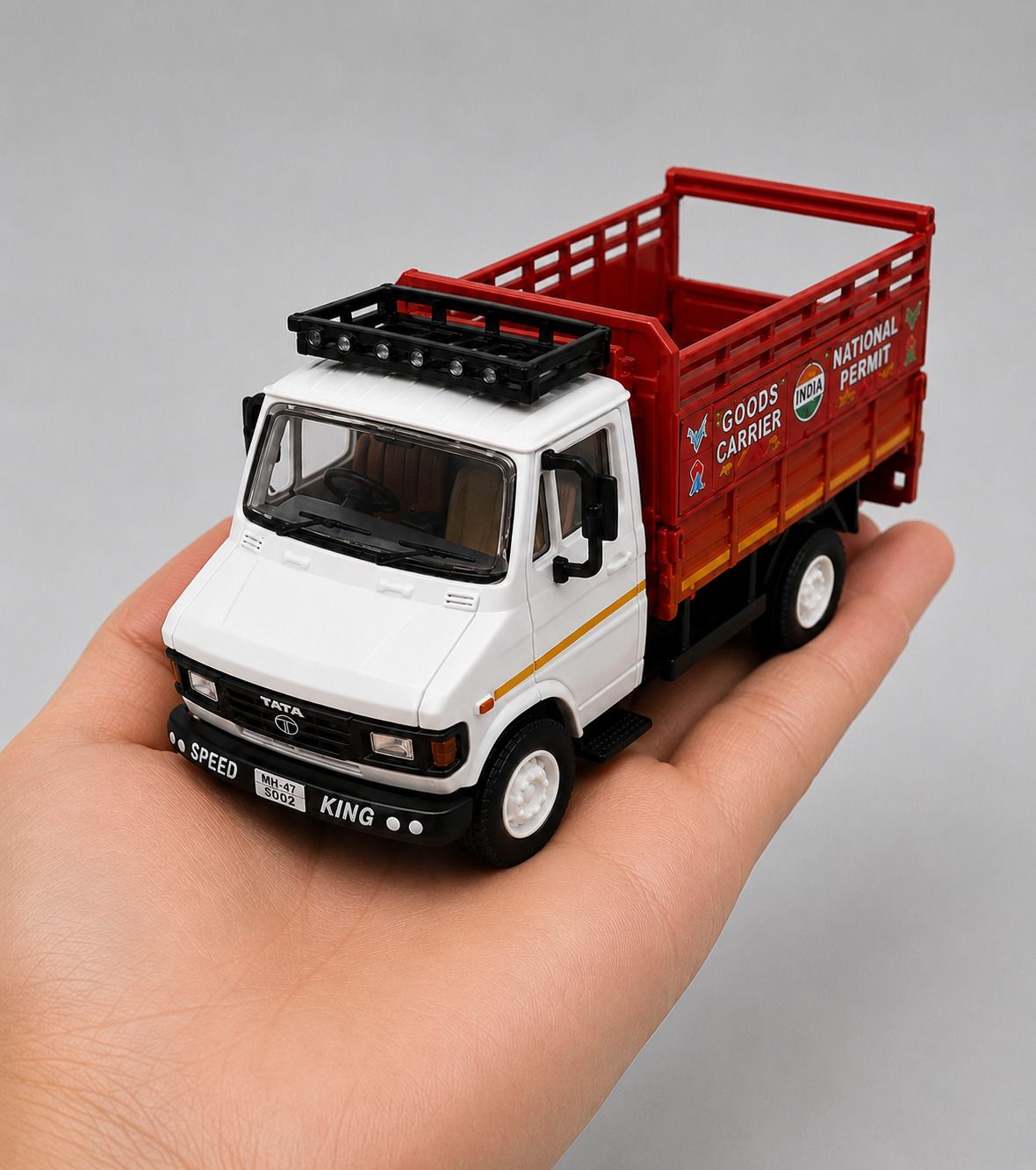 Tata Goods Carrier Mini Truck Model Toy Vehicle Random Color Pack of 1-image-30