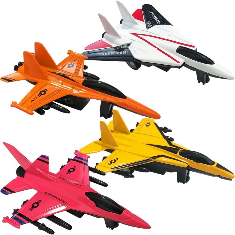 Airplane Toys Set Die Cast Metal Military Fighter Jets for Kids Boy Pullback-image-2