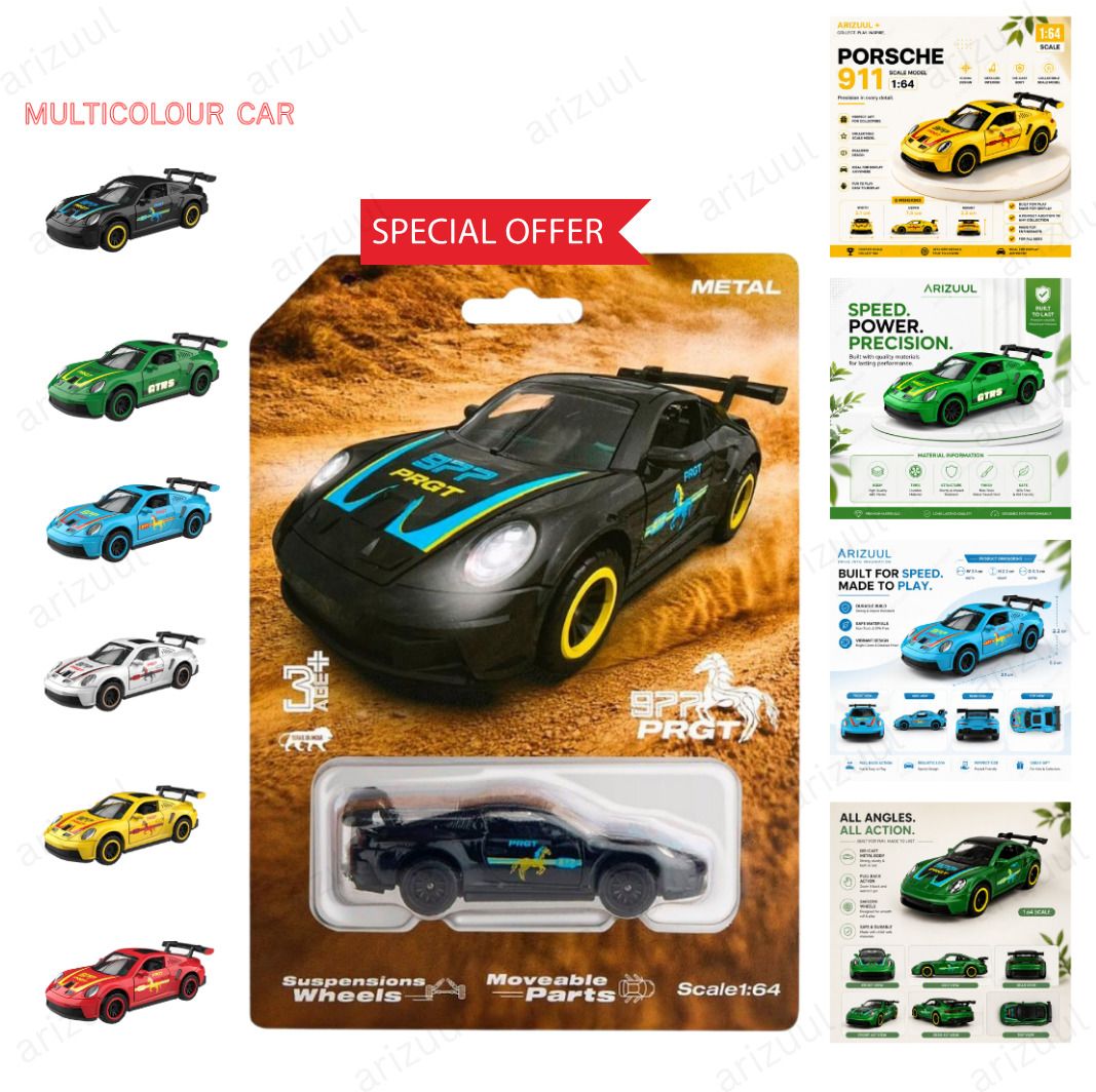 arizuul Porsche GT3 RS Limited Style Metal Toy Car-picture-37