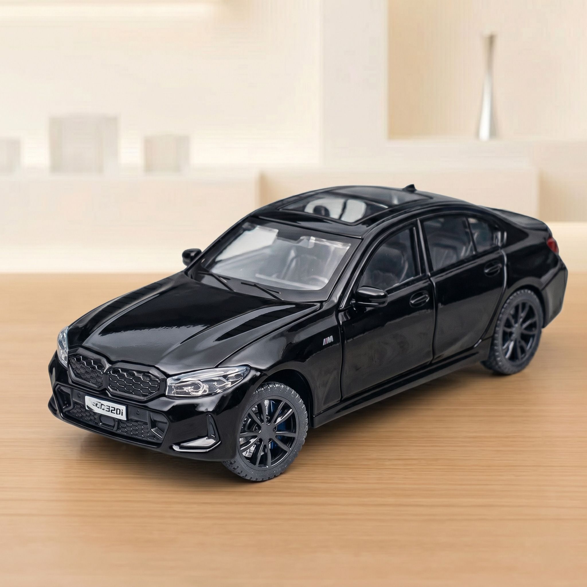ragiluxe Metal Toy Car BMW 1:32 with Pull Back Action Openable Doors 320i-picture-10