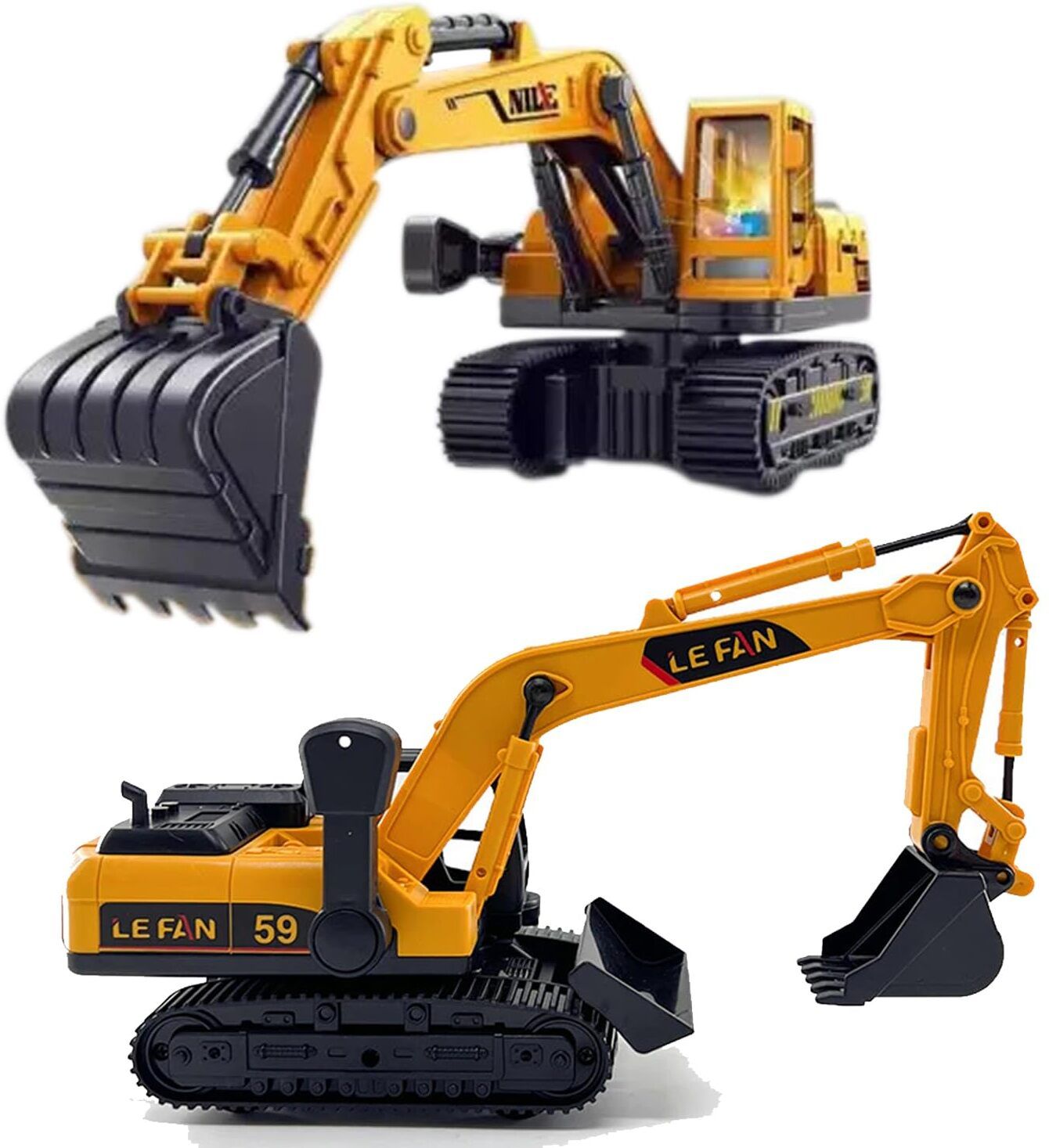 just craft Combo of 2 Plastic Big Construction Excavator Trucks Toys for kids-picture-31