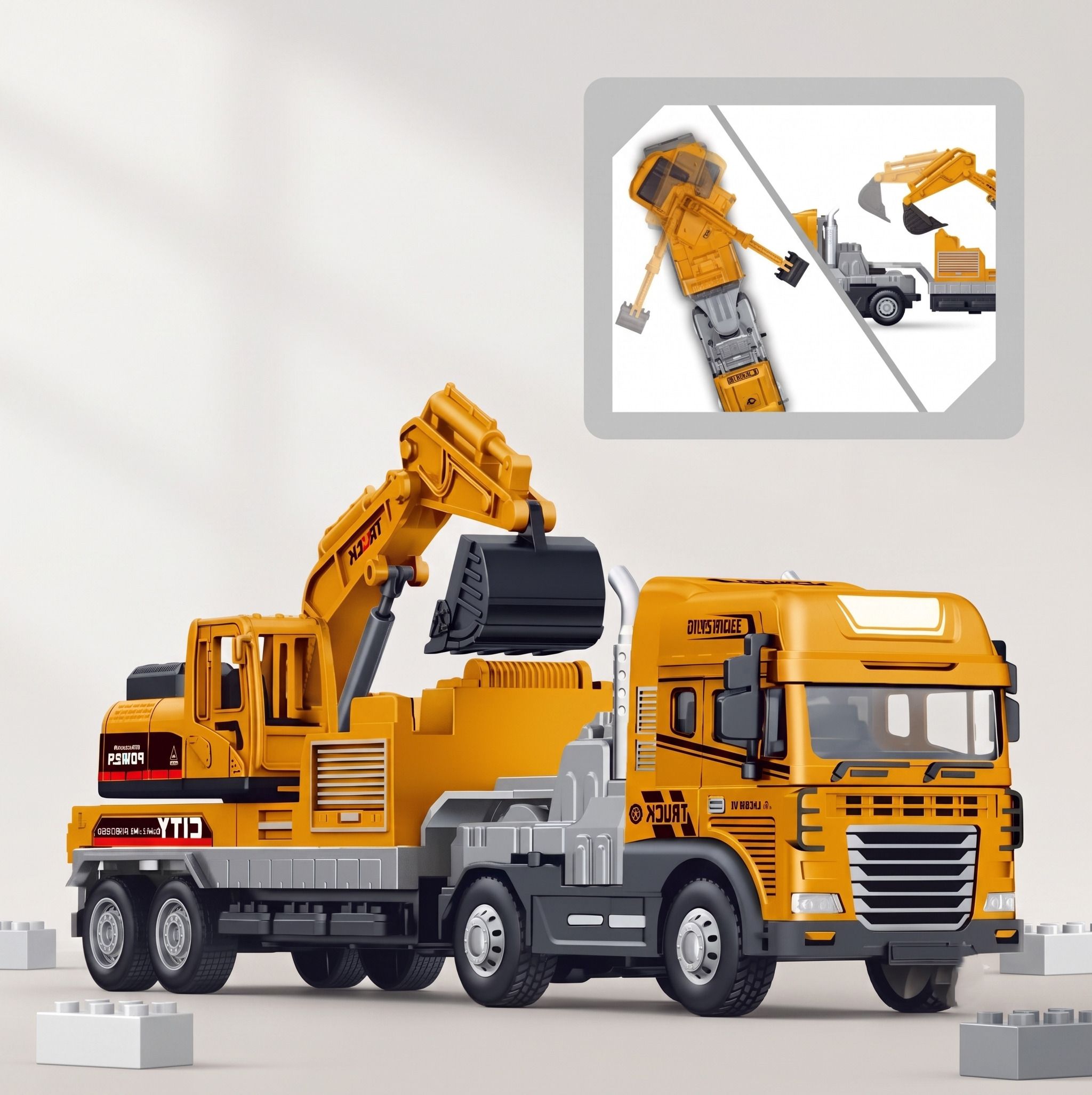 ragiluxe Kids Engineering Excavator Truck Toy with Pull Back Action, Light & Music-picture-40