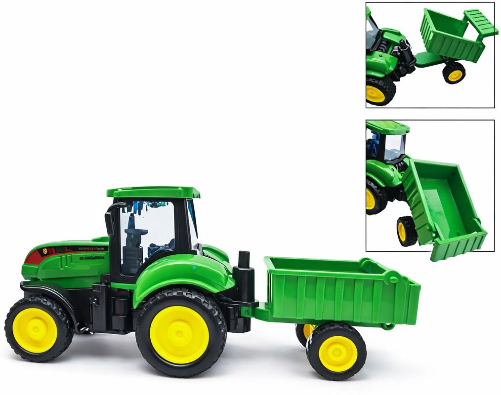 Tractor Toy with Trolley | Kids Farm Truck Toy | Durable Plastic Vehicle-image-37
