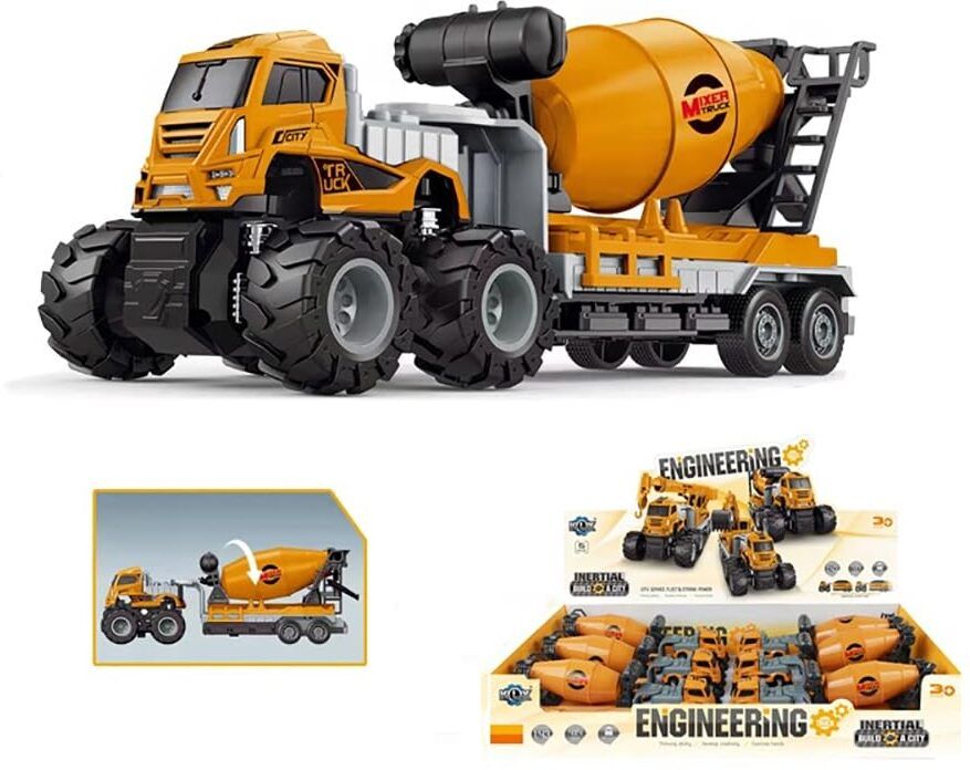 ragiluxe Die Cast Engineering Mixer Truck Toy with Large Off-Road Wheels-picture-32