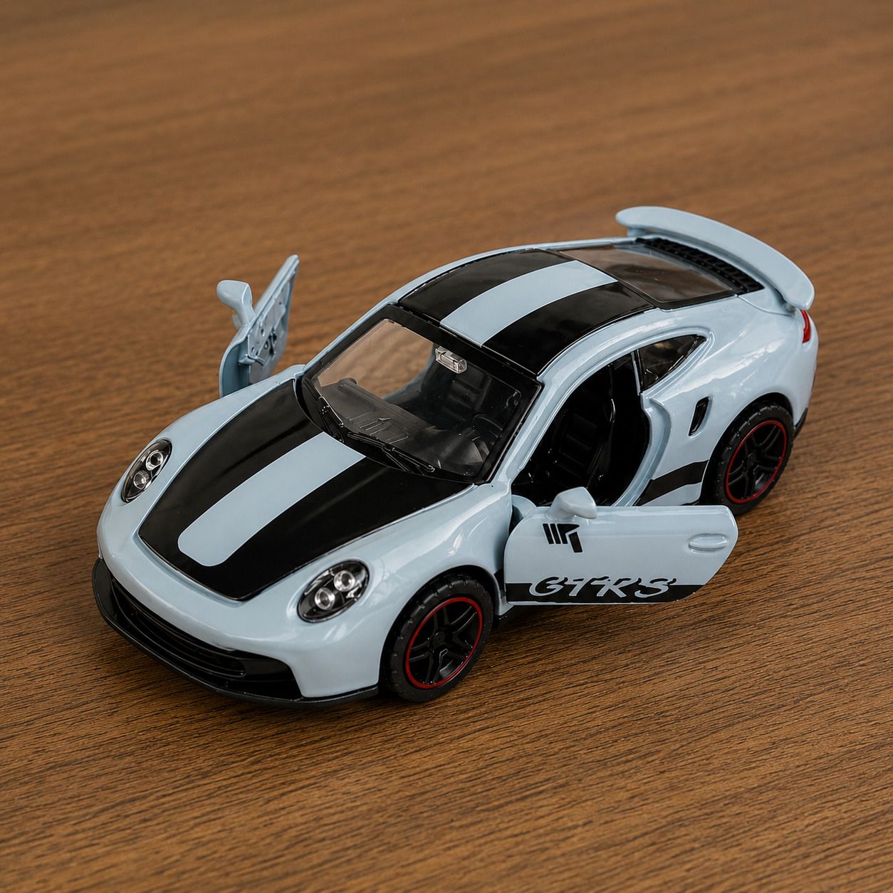 Metal Hand Push Sports Car Toy with Opening Doors Blue color-image-38
