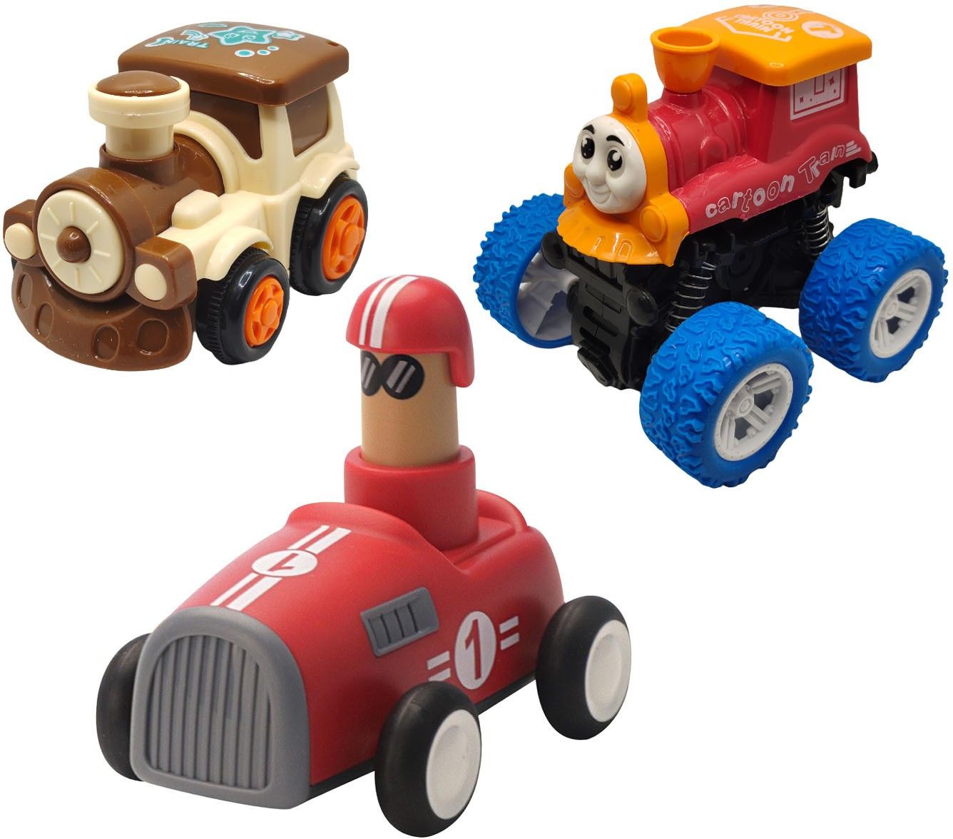 vaniha Unbreakable Four-Wheel Drive Friction Powered Diecast Toy Set-C200-picture-17