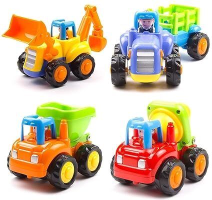 4 Pcs Construction Vehicle Toy Set Mini Truck Toys for Kids Multicolor-image-25