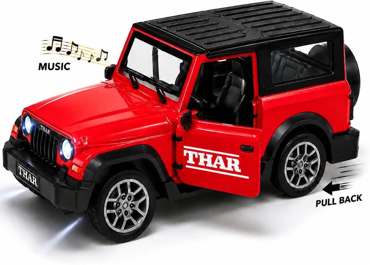 Mahindra Thar Die-Cast Metal Pull Back Toy car-image-45