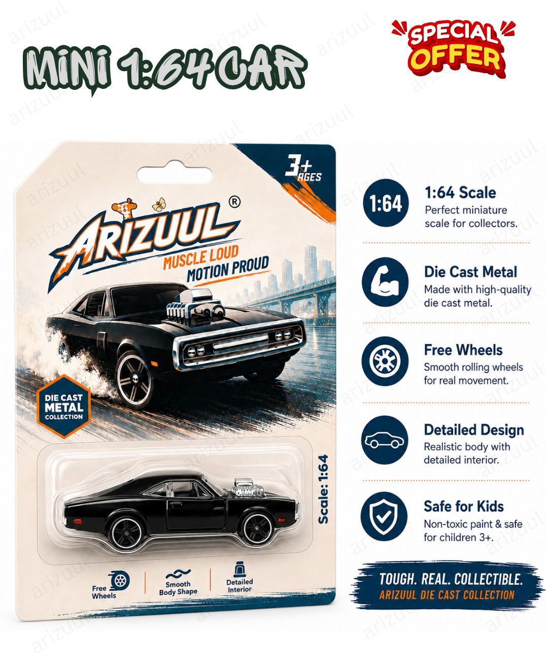arizuul ff7 metal racing toy vehicle 1:64 scale collectible die cast model car gift-picture-30