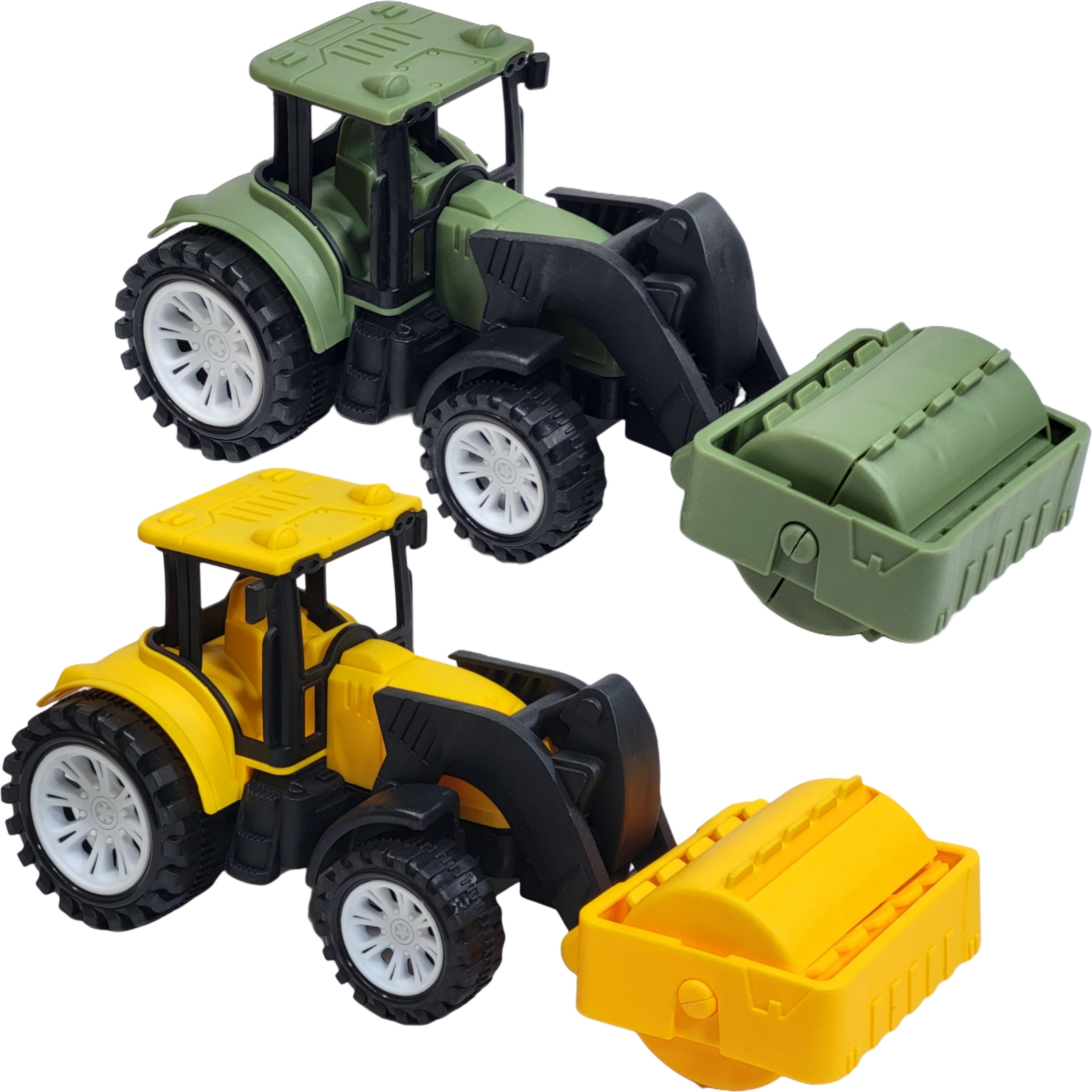 Friction Power Road Roller Vehicle Toys for Kids, 2 Pcs Push & Go Vehicle Toy-image-9