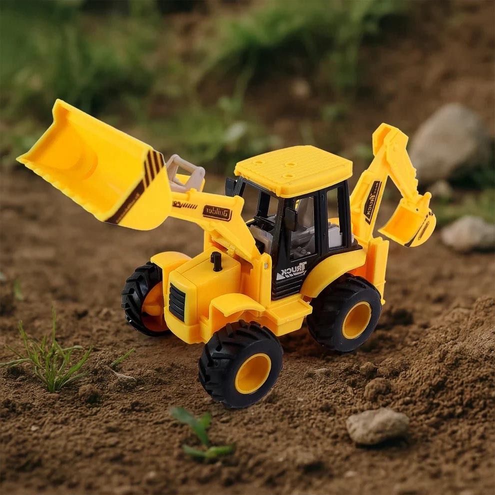 forsikha Heavy Duty Construction Truck for Kids Friction Powered JCB Backhoe Loader Toys-picture-28