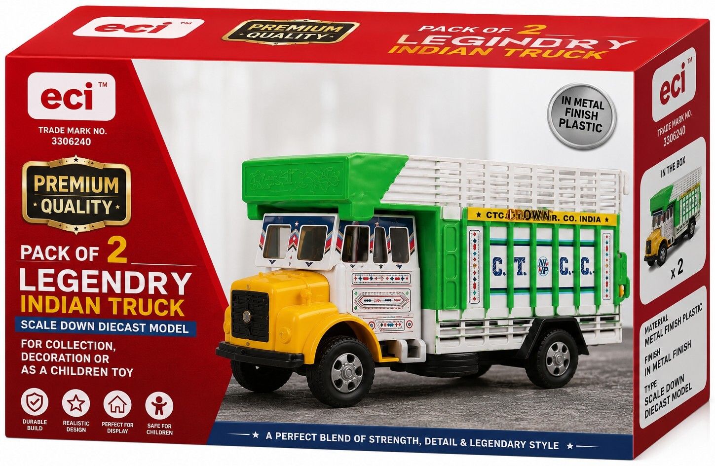 eci Pack of 2 Legendary Indian Truck Scale Down Diecast Model-picture-21