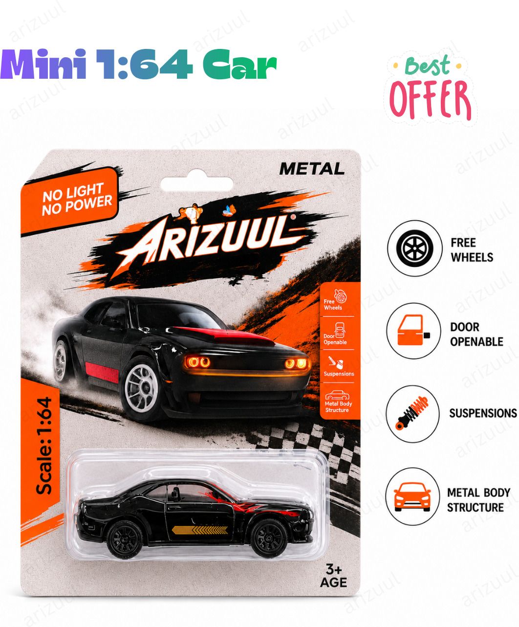 arizuul Dodge Challenger Detailed Diecast Alloy Car Model for Collectors and Kids-picture-36
