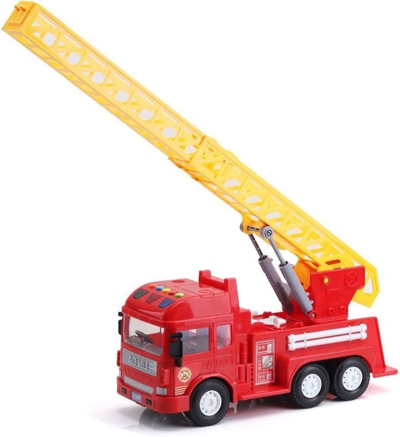 Crane Truck Fire Rescue Friction Powered Toy | RSHE540-image-49